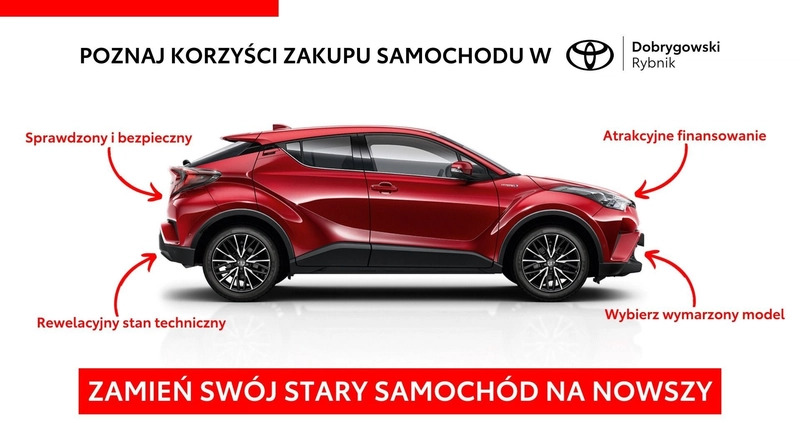 Toyota C-HR cena 109850 przebieg: 70111, rok produkcji 2021 z Łosice małe 596